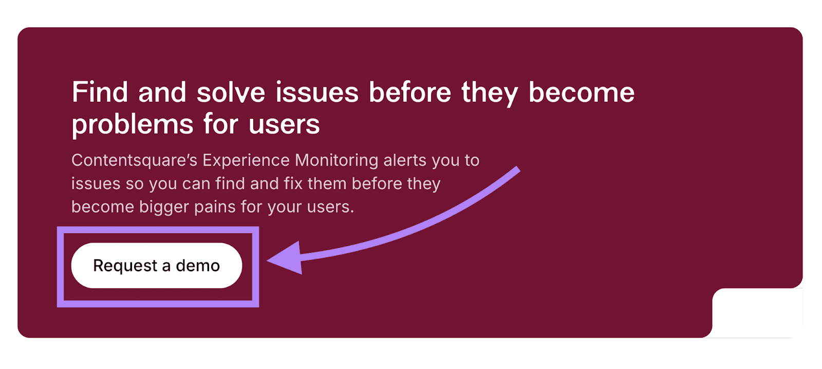 Request a demo widget