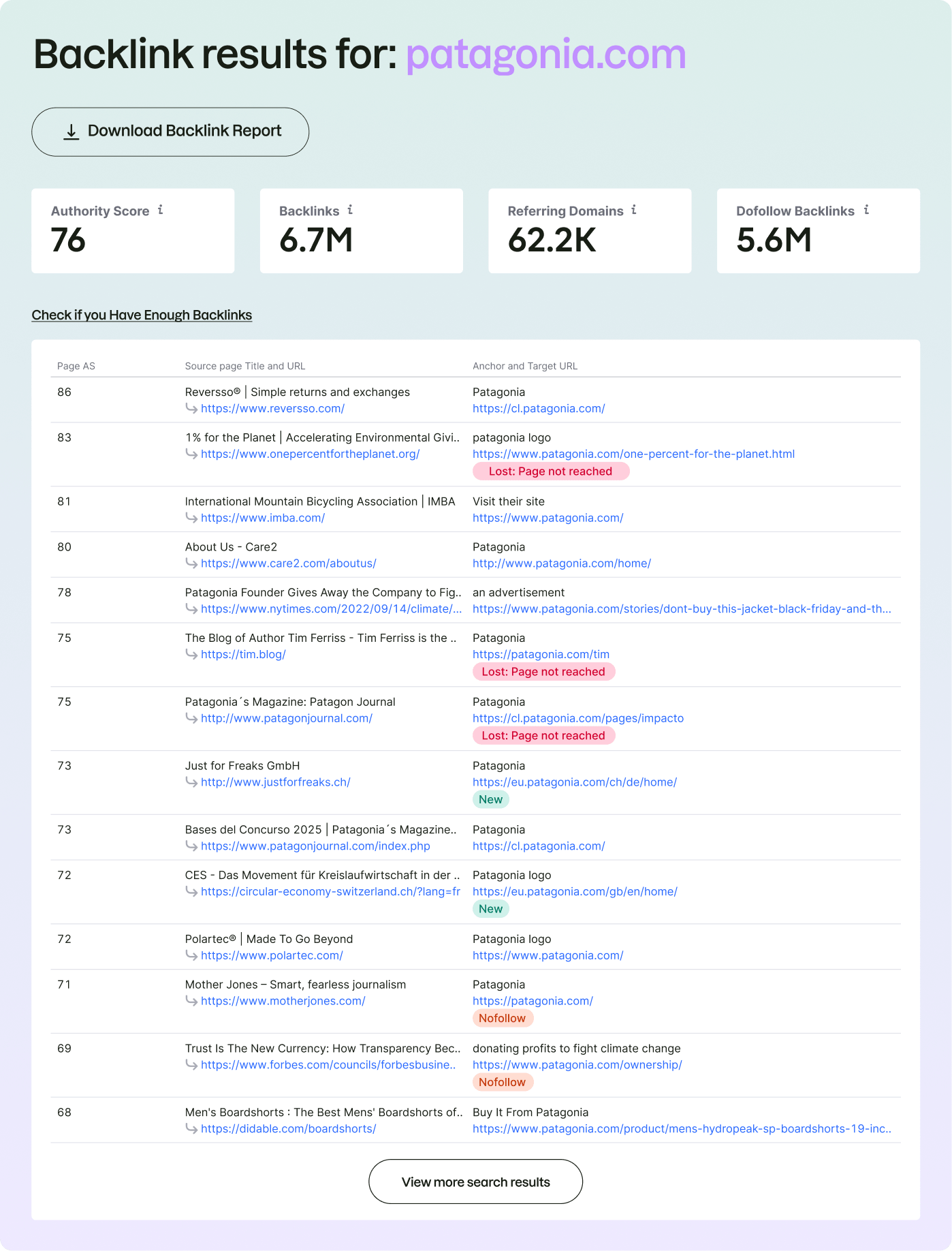 Was beinhaltet Ihre kostenlose Backlink-Analyse?